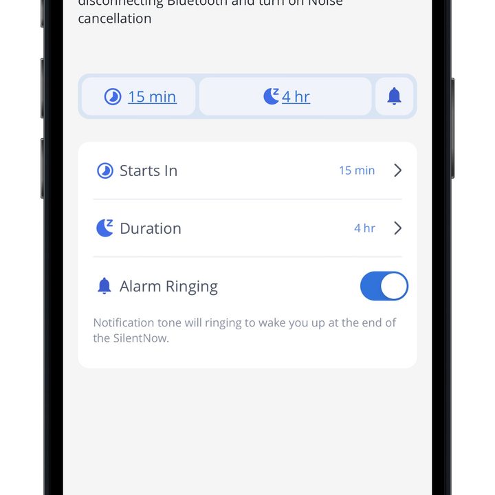 JBL Headphones app for iOS Silent Mode screen.