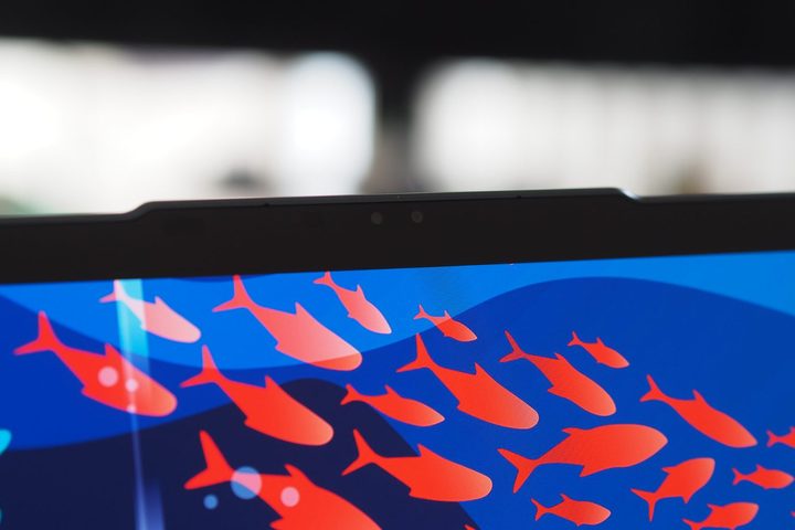 Lenovo YogaBook 9i front view showing notch.