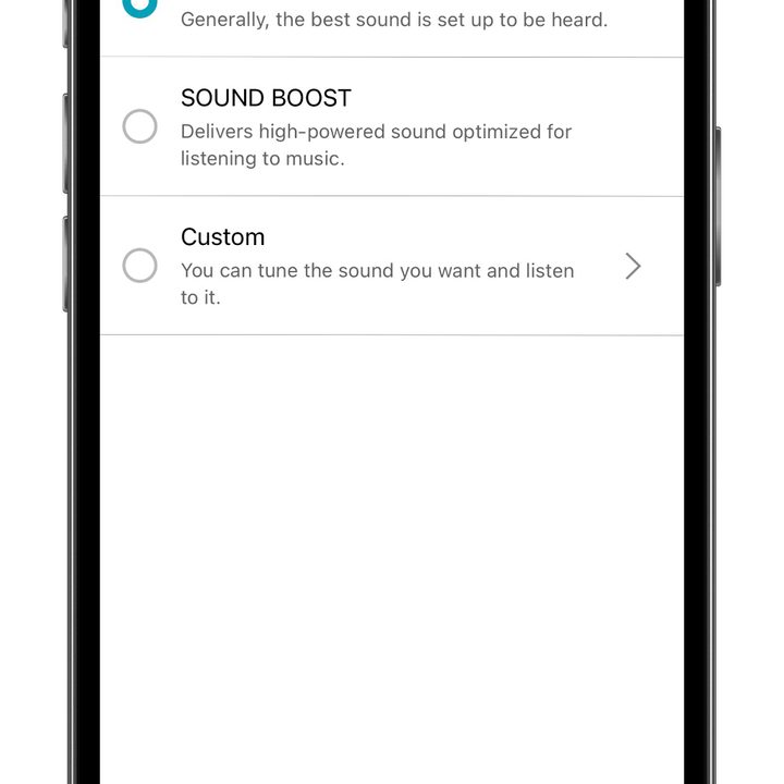 The LG XBoom app EQ presets.