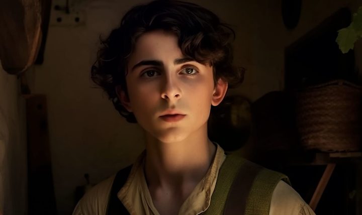 Timothée Chalamet as Frodo in The Majestic Fellowship.