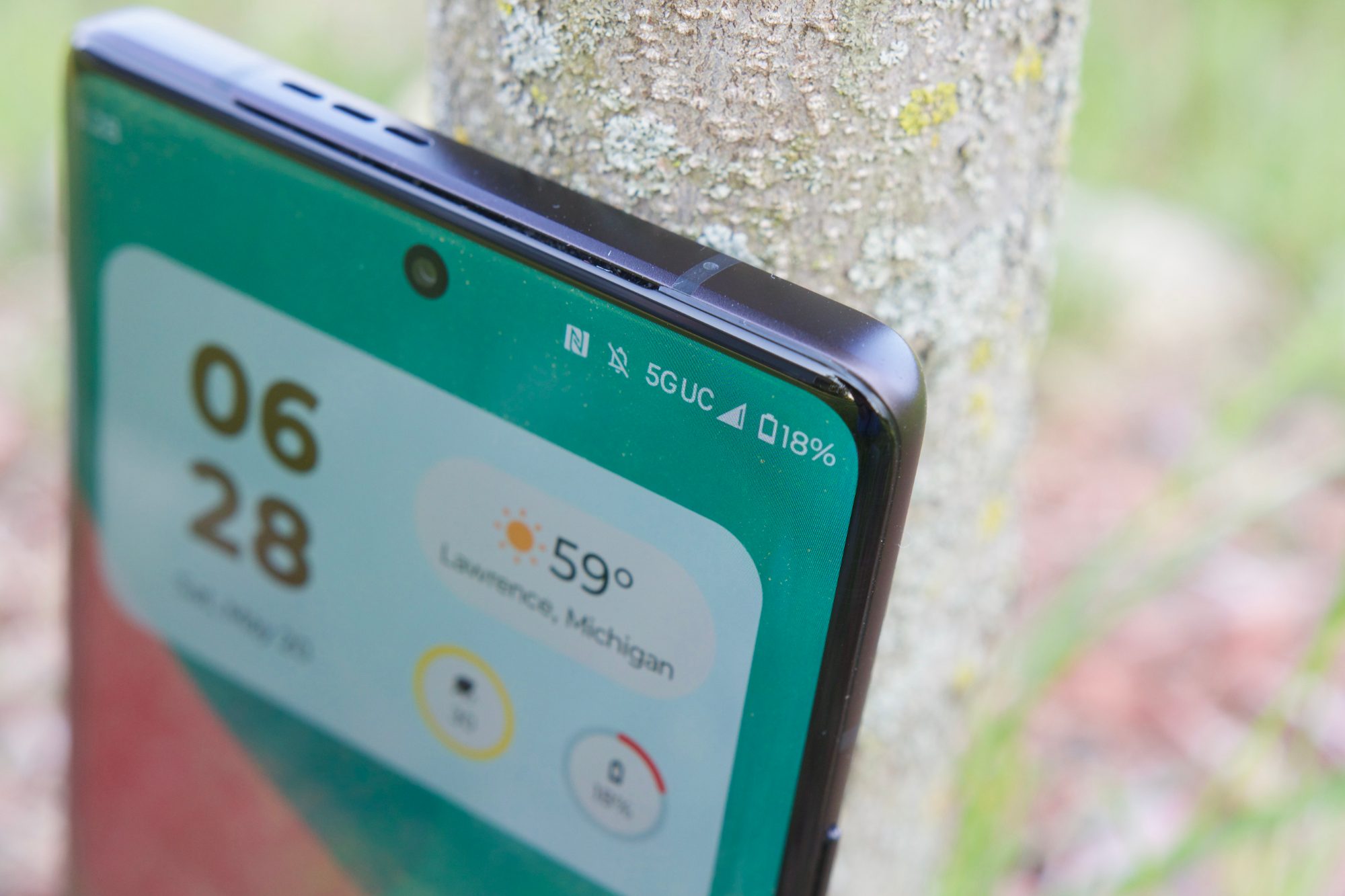 The curved display on the Motorola Edge Plus (2023).