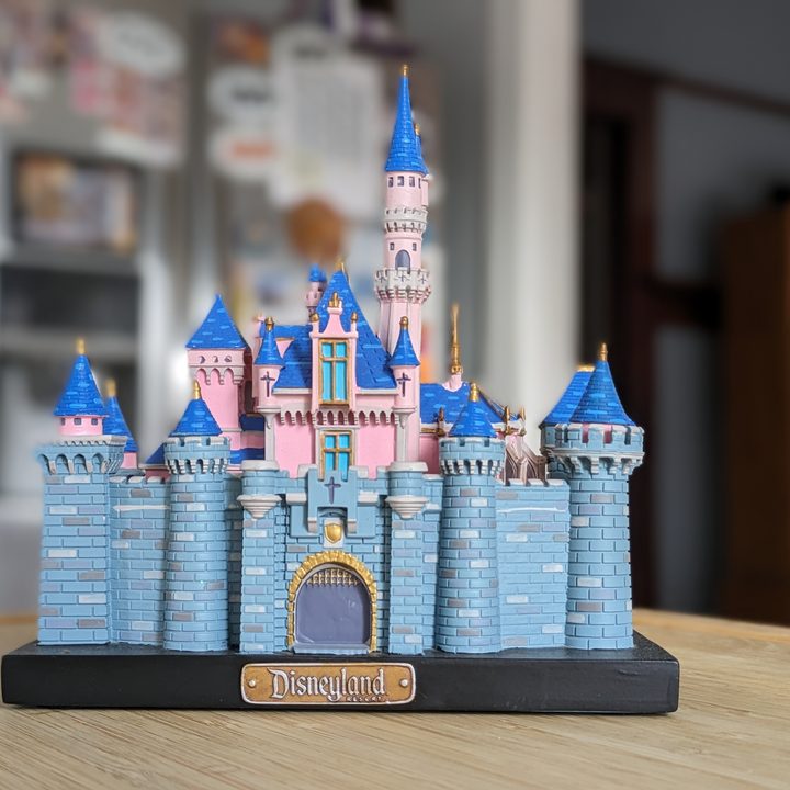 Disneyland castle figurine portrait taken with Google Pixel 7a