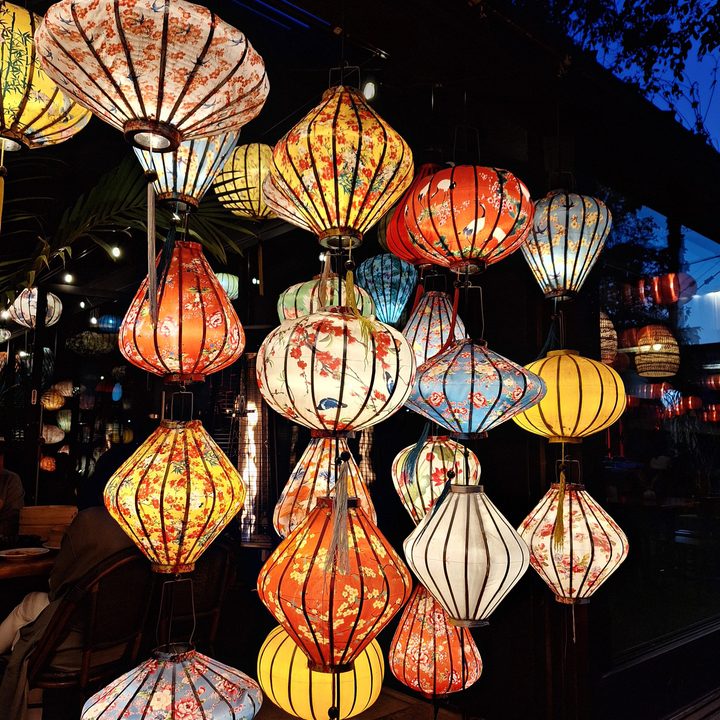 Paper lanterns taken with a Samsung Galaxy A54