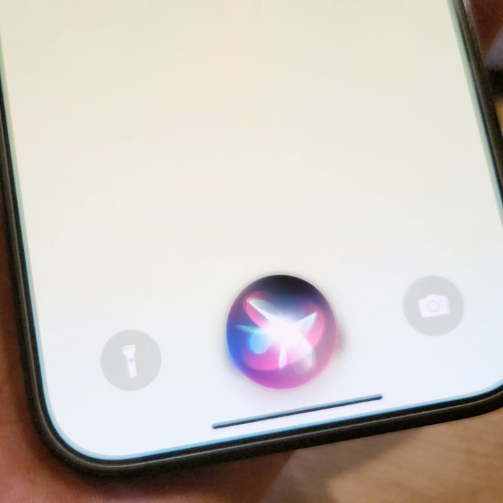 Siri on an iPhone.