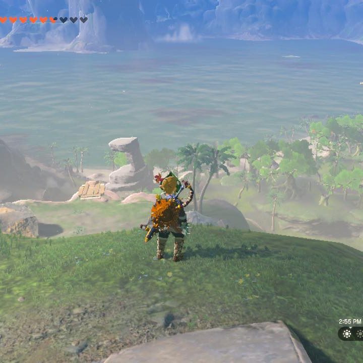 Link looks out over Eventide Island in The Legend of Zelda: Tears of the Kingdom.