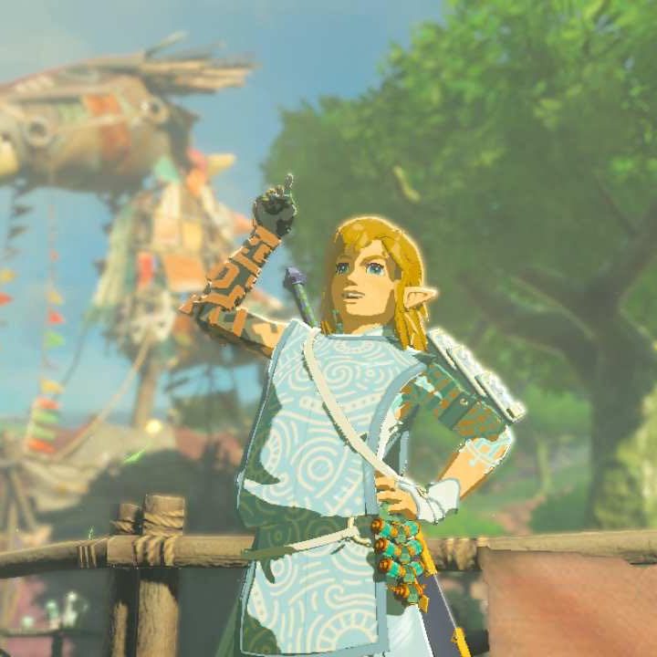 Link wears Mystic armor in The Legend of Zelda: Tears of the Kingdom.