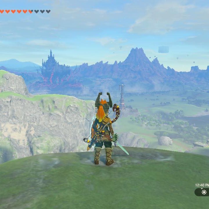Link looks out at a vista in The Legend of Zelda: Tears of the Kingdom.