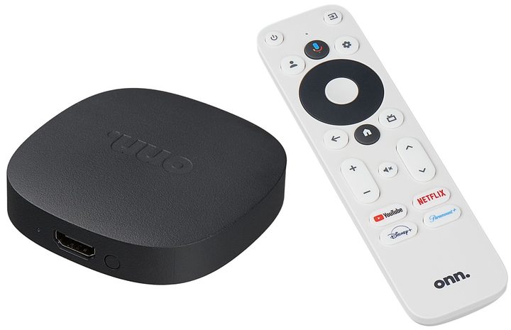 Walmart Onn. Google TV 4K Streaming Box with remote.