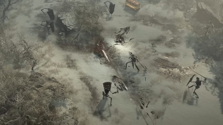 A rogue shooting a flurry of arrows.