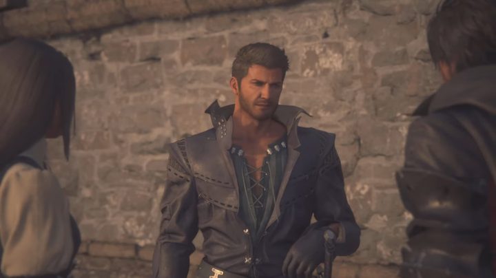 Cid talking to Clive outside.