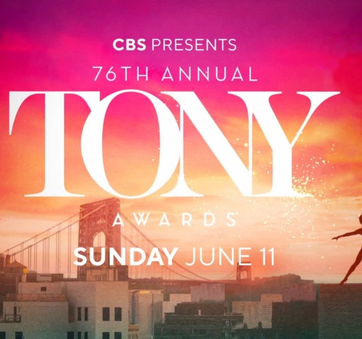The logo for the 2023 Tony Awards on CBS.