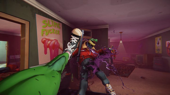 The player kicks in Anger Foot.