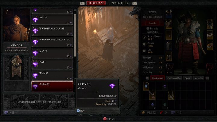 A Purveyor of Curiosities in Diablo 4.