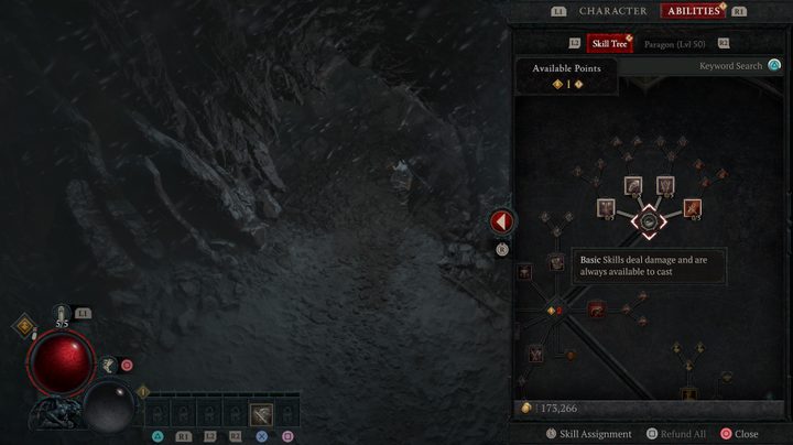 Barbarian skill tree in Diablo 4.