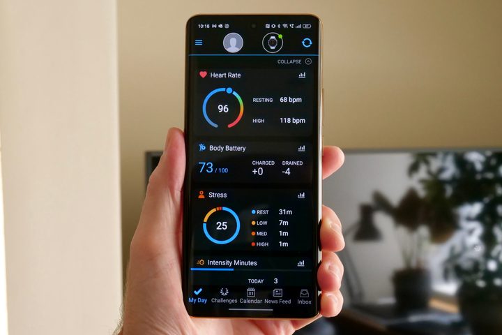 The Garmin Connect app, linked to the Garmin Epix Pro (Gen 2).