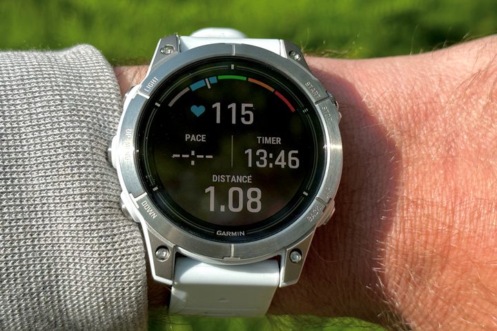 The Garmin Epix Pro (Gen 2) showing data from a walk.