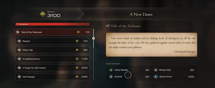 A list of renown rewards in Final Fantasy 16.