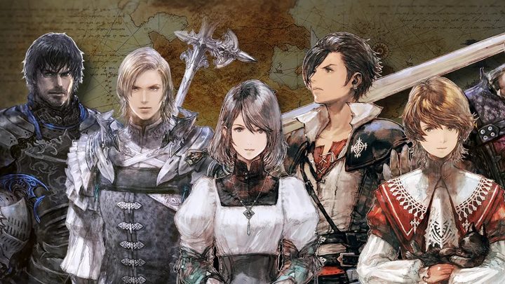 Final Fantasy 16's main cast standing together.