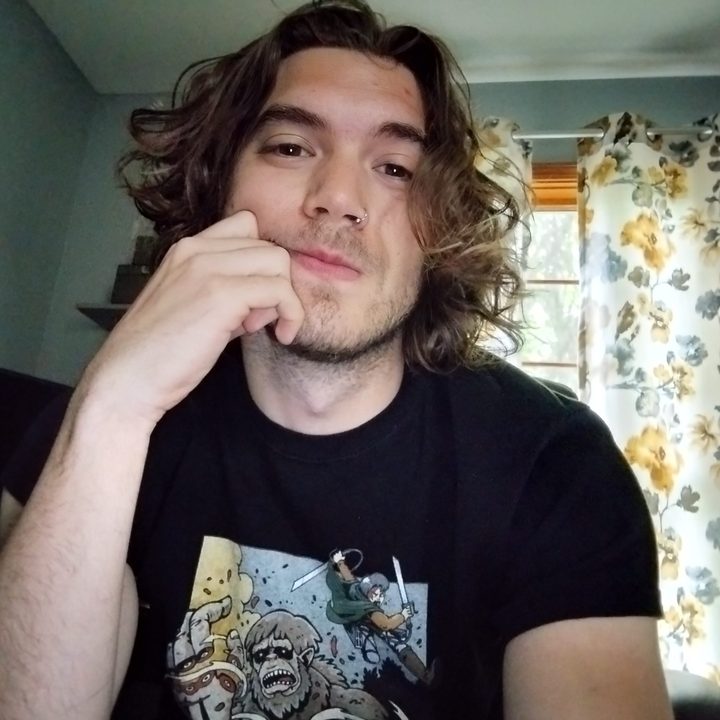 A blurry selfie of a man taken using the Moto G 5G's front-facing camera.