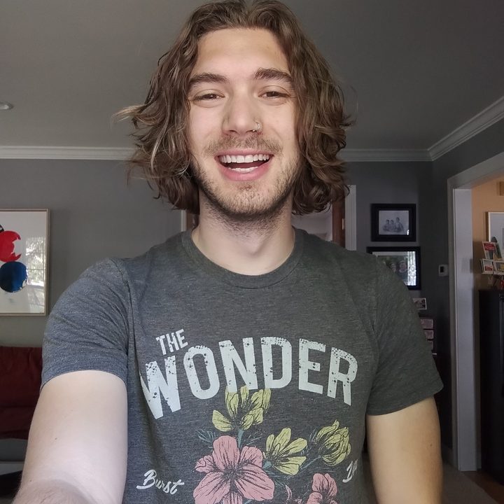 A selfie of a man taken using the Moto G 5G's front-facing camera.