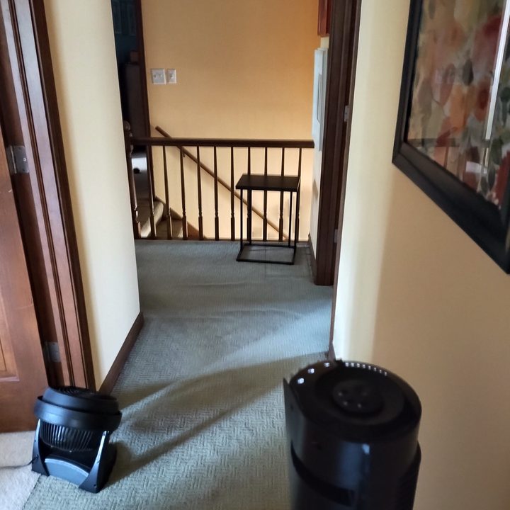 A very blurry image of a hallway taken using the Moto G 5G's main camera.