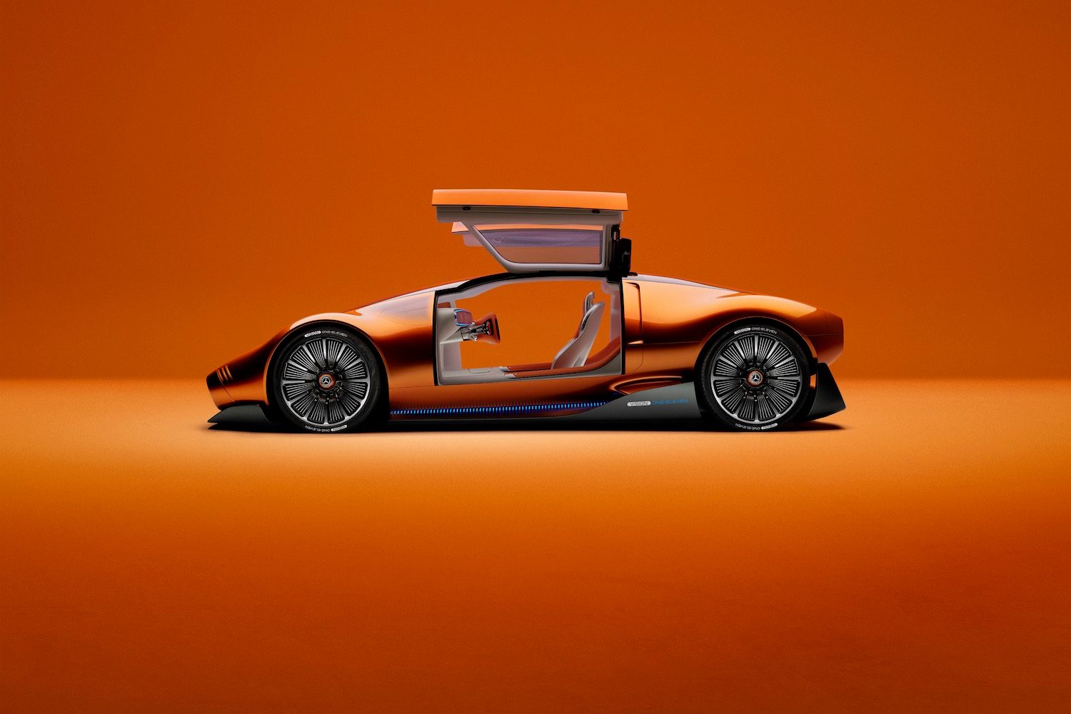 Profile view of the Mercedes-Benz Vision One-Eleven concept.