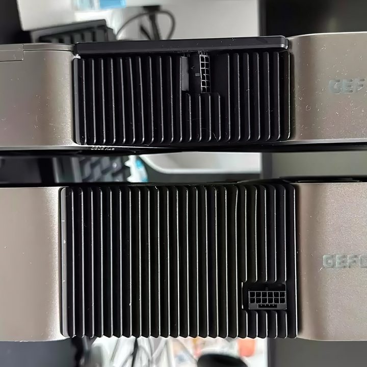 Two Nvidia GPUs side by side.