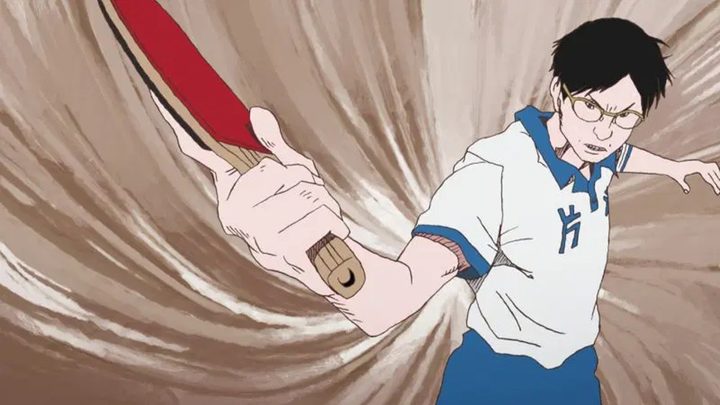 A guy plays ping pong in Ping Pong Animation.