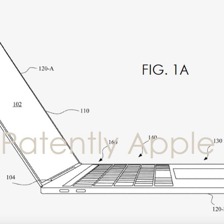 A patent showing a MacBook, as picked up by Patently Apple.