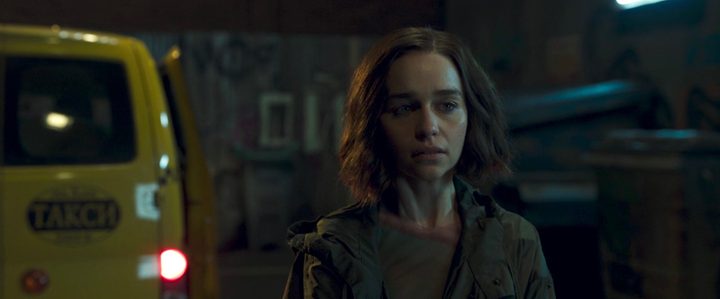 G'iah standing next to a car at night in "Secret Invasion."