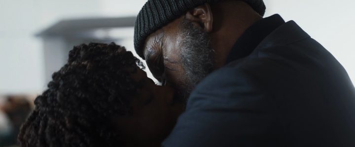 Nick Fury kissing Priscilla in "Secret Invasion."