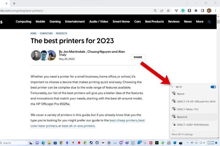 A screenshot shows Wi-Fi settings open in the system tray.