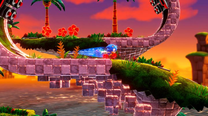 Sonic runs through a level in Sonic Superstars