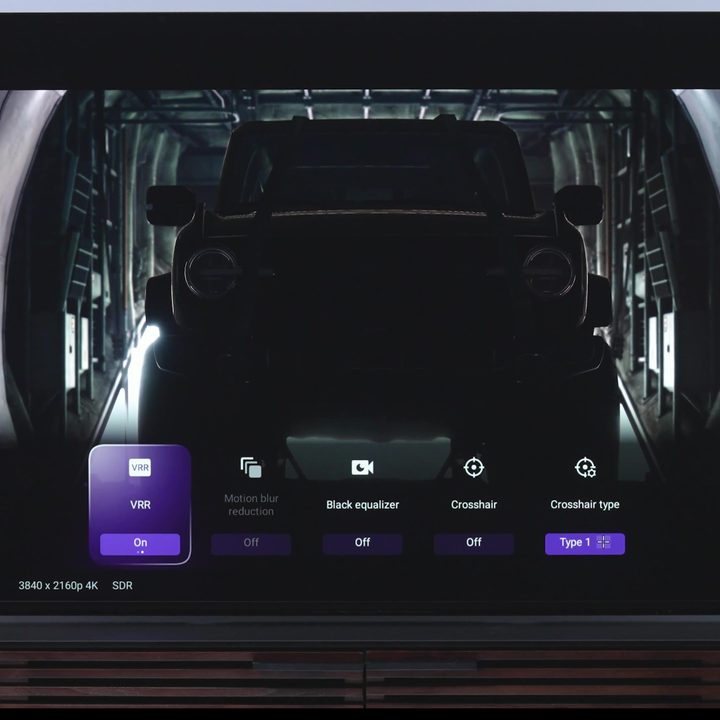A settings menu on a Sony Bravia X93L mini-LED TV.
