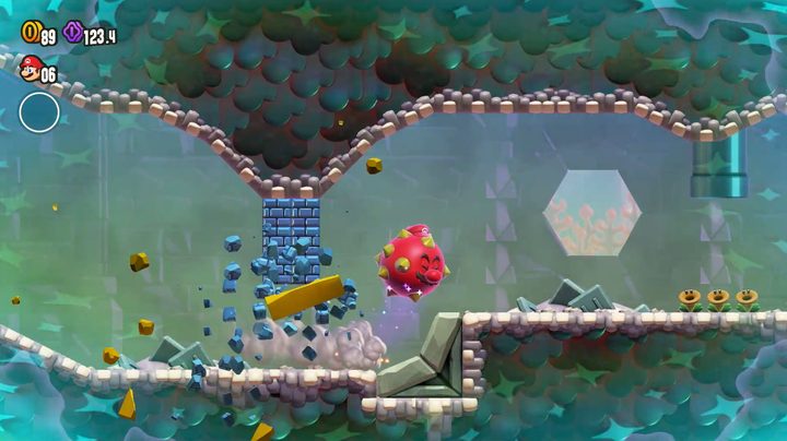 Mario is a spike ball in Super Mario Bros. Wonder.
