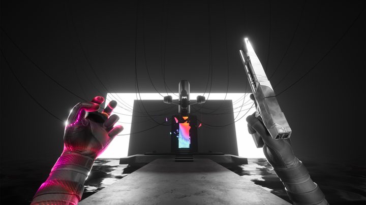 A player prepares to start a run in Synapse