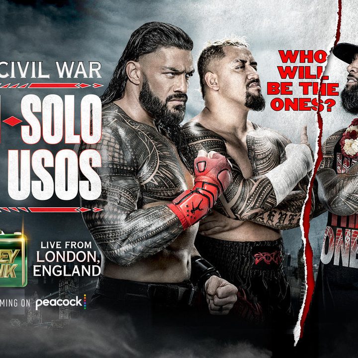 The poster featuring the Bloodline for WWE Money in the Bank.