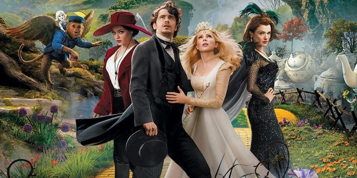 The cast of Oz the Great and Powerful stand in Oz.