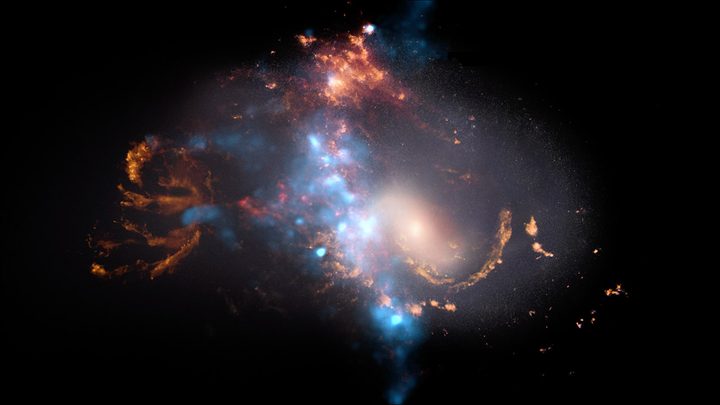 A new visualization explores the galaxy group Stephan's Quintet by using observations in visible, infrared, and X-ray light. The sequence contrasts images from NASA's Hubble Space Telescope, Spitzer Space Telescope, Webb Space Telescope, and Chandra X-ray Observatory to provide insights across the electromagnetic spectrum.