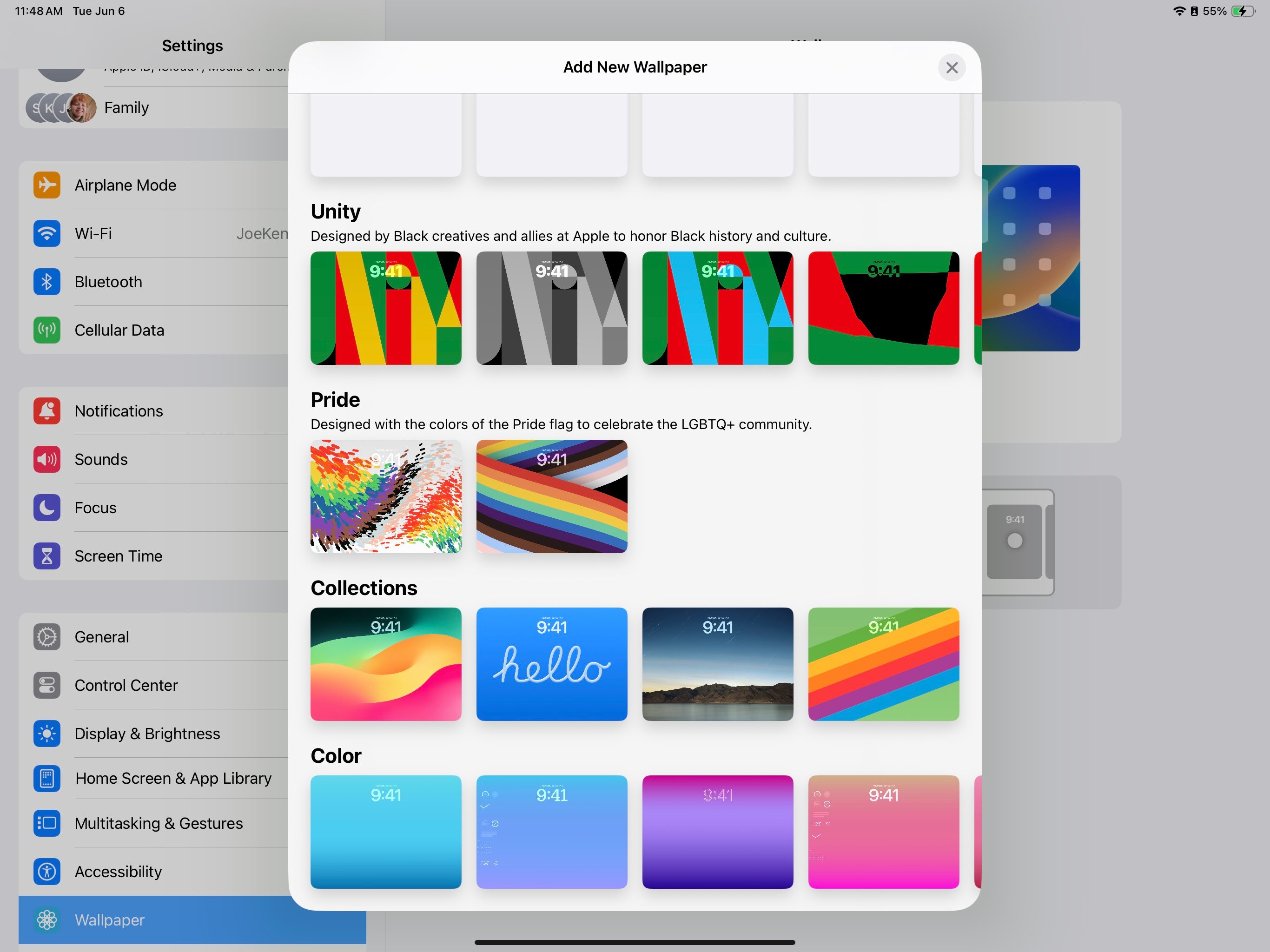 Adding the original iPad wallpaper in iPadOS 17.