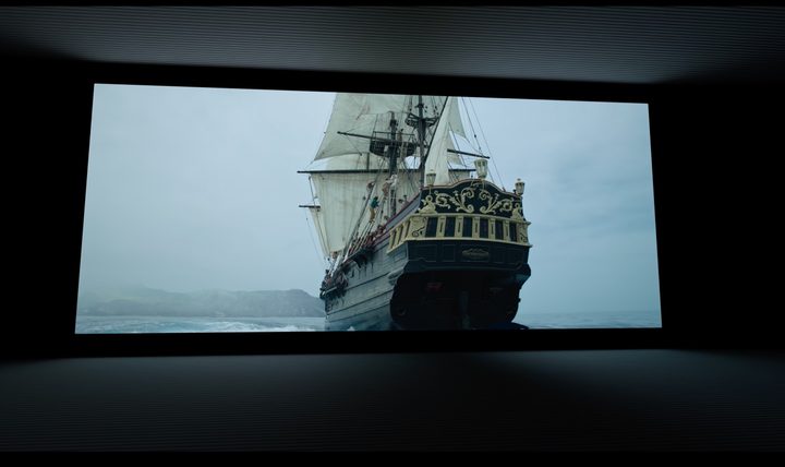 Cinemic environment for watching movies on the Apple Vision Pro headset.