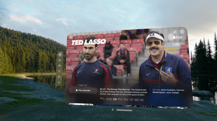 The Apple Vision Pro can stream Apple TV+ content.