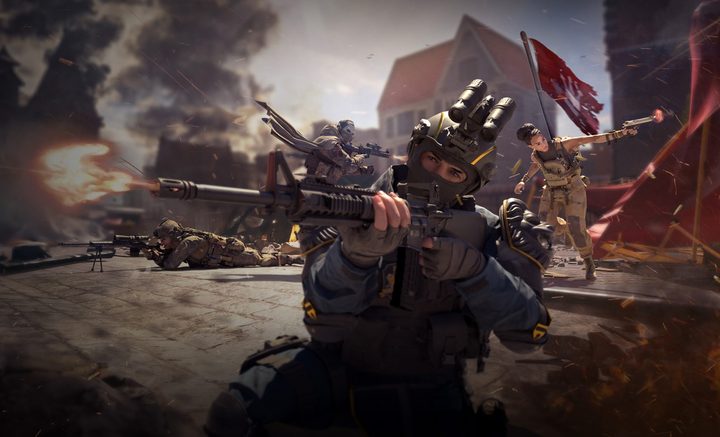 Characters on the Vondel map in Warzone.