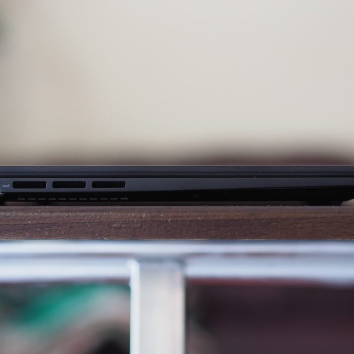 Asus Zenbook 14 OLED left side view showing ports.