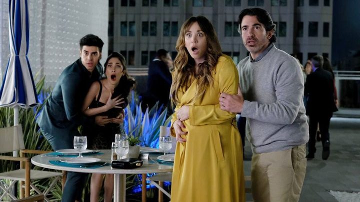 A couple look shocked in Based on a True Story.