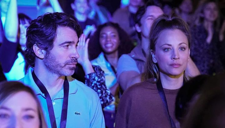 A man looks at a woman in Based on a True Story.