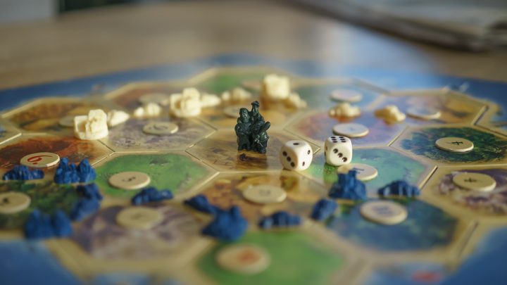 Catan board game close up.
