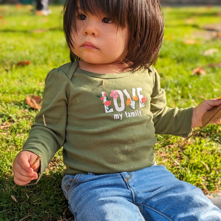 Portrait of toddler daughter taken with Google Pixel 7a