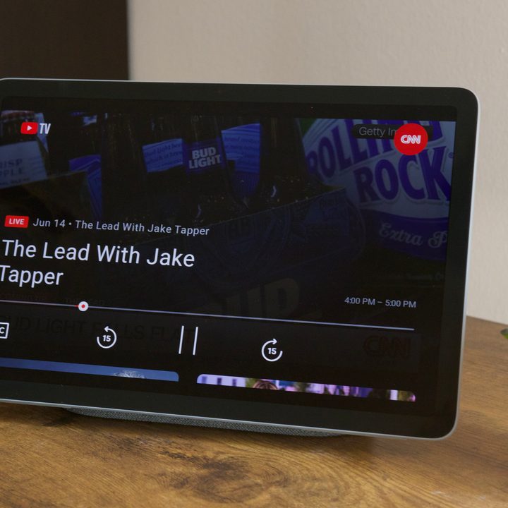 YouTube TV on the Google Pixel Tablet.