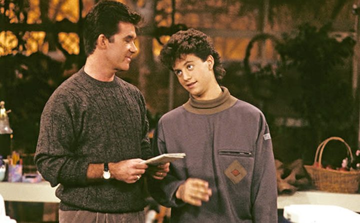 A father talks to his son in Growing Pains.